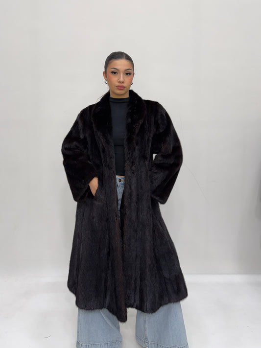 Cappotto in Visone lavorazione pelle intere
