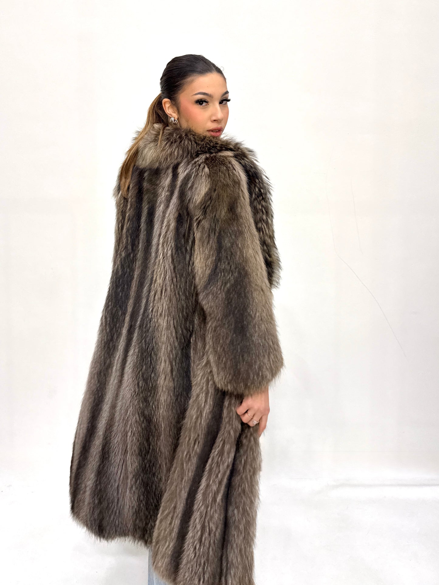 Pelliccia Lunga in Marmotta Vintage – Taglia Unica