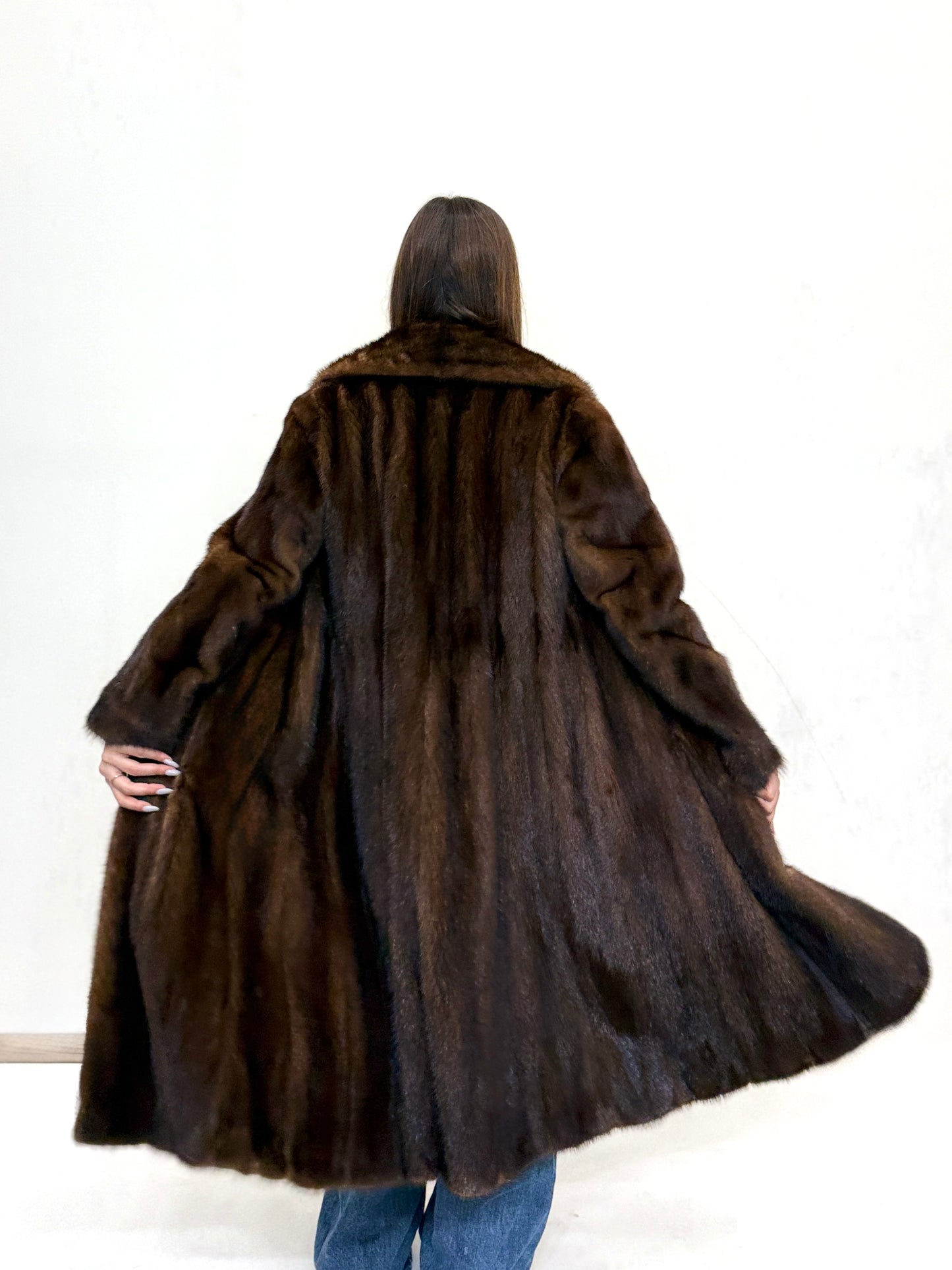 Cappotto di visone collo Bavero