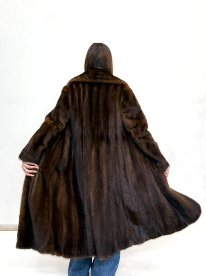 Cappotto di visone collo Bavero