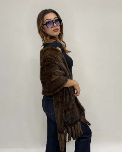 Stola di visone con tasche