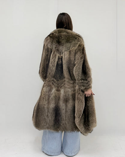 Pelliccia Lunga in Marmotta Vintage – Taglia Unica