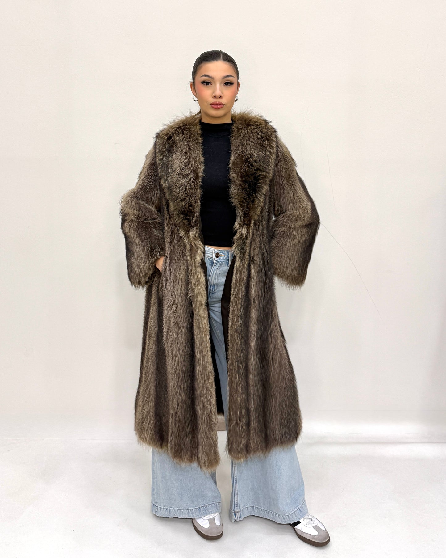 Pelliccia Lunga in Marmotta Vintage – Taglia Unica