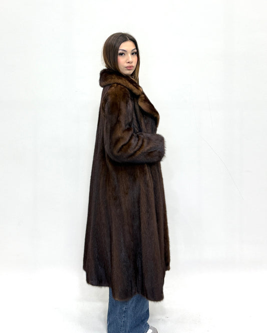 Cappotto di visone collo Bavero