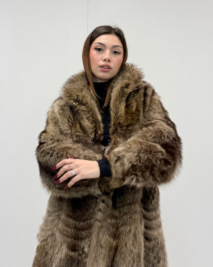 Pelliccia Lunga in Marmotta Vintage – Taglia Unica