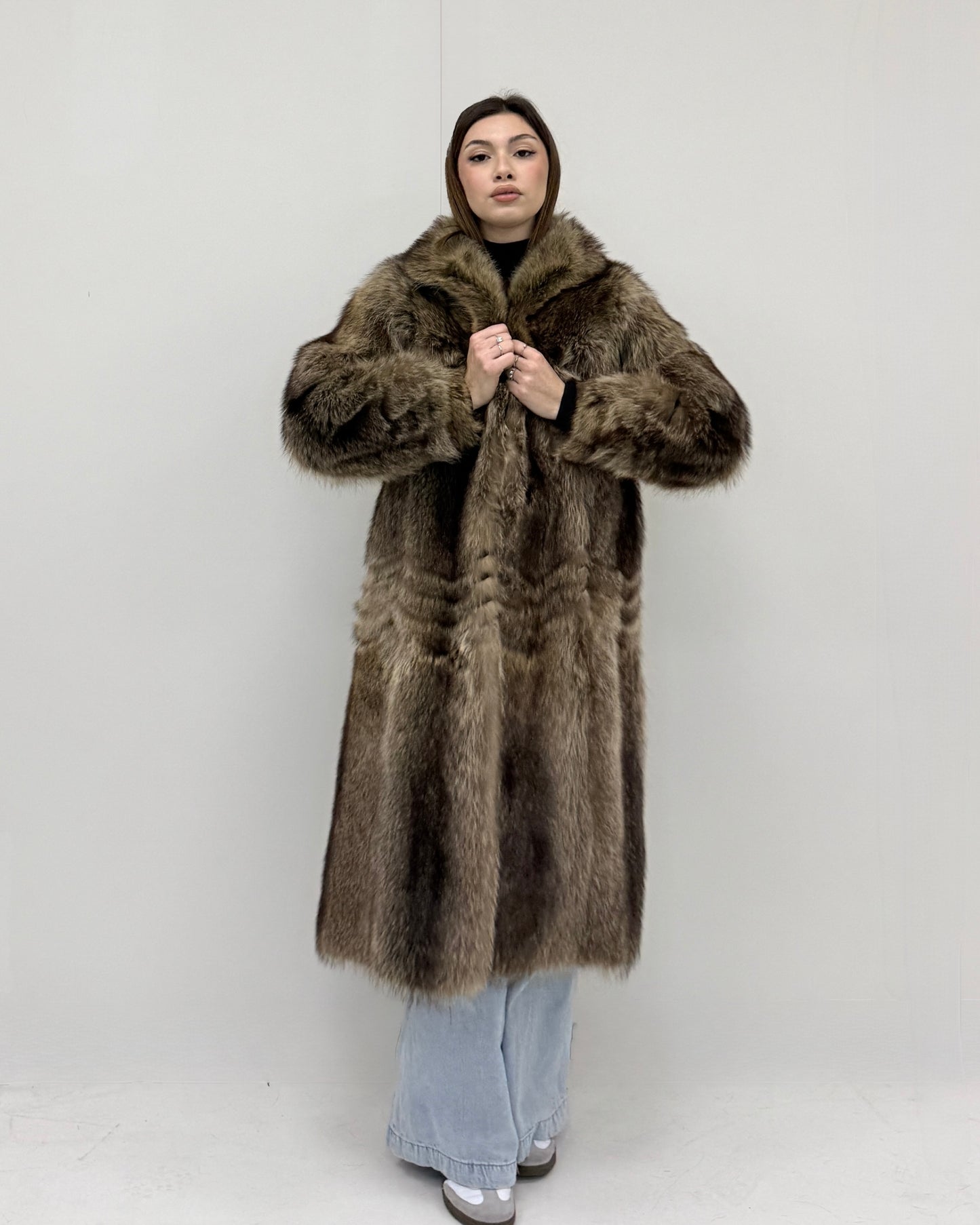 Pelliccia Lunga in Marmotta Vintage – Taglia Unica