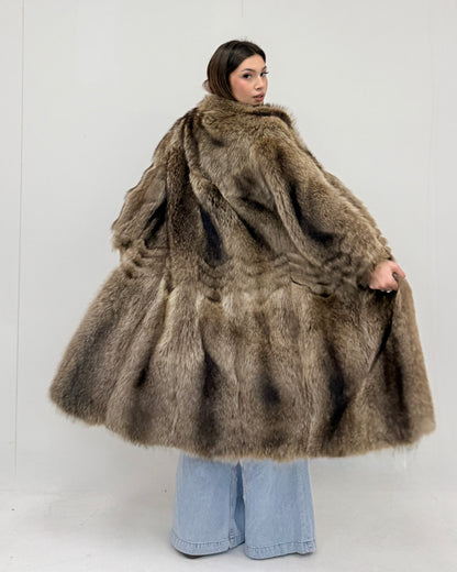 Pelliccia Lunga in Marmotta Vintage – Taglia Unica