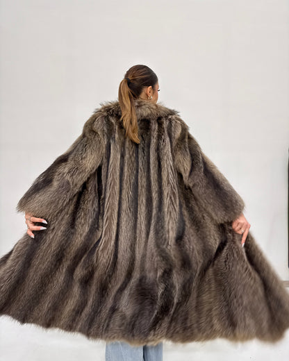 Pelliccia Lunga in Marmotta Vintage – Taglia Unica