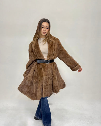 Mantella Visone Balze Color Miele Archivio | ReFur Luxury