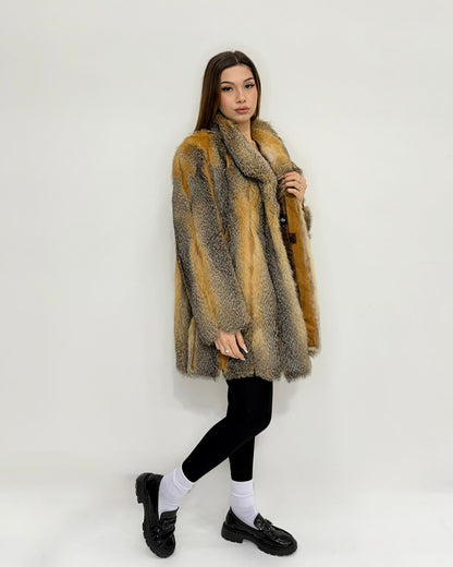 Volpe di Patagonia con inserti in pelle