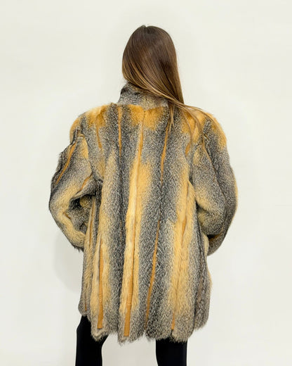 Volpe di Patagonia con inserti in pelle