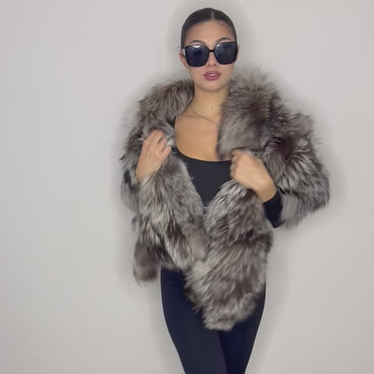 Stola in Volpe Argentata