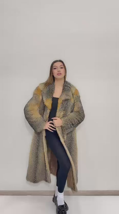 Pelliccia Lunga in Volpe di Patagonia Rigenerata – Taglia Unica