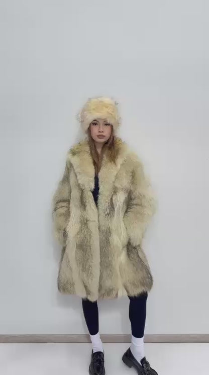 Pelliccia in Volpe di Groenlandia Rigenerata – Taglia Unica fino alla 46